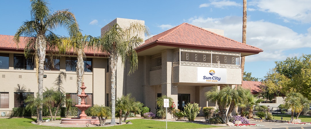 The front of the Sun City Post Acute facility