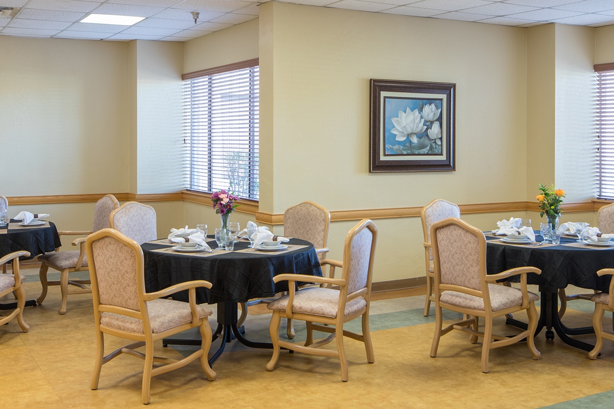 Dining area at the Sun City Post Acute facility